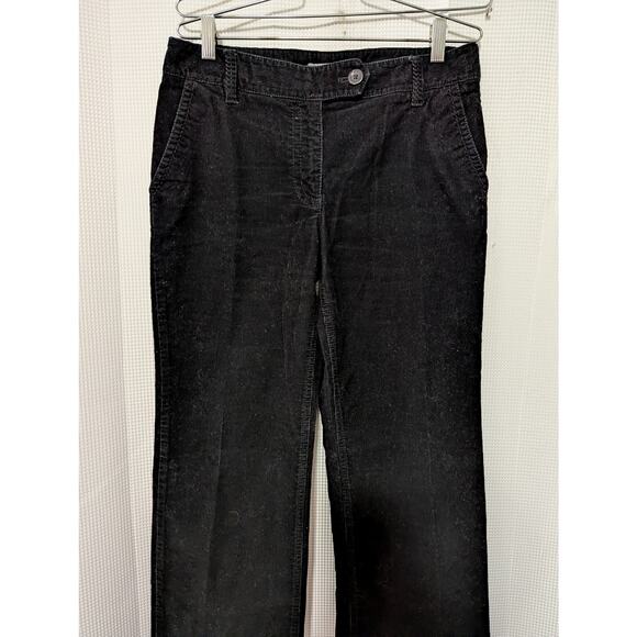 ANN TAYLOR! SIGNATURE FIT BLACK FINE WALE CORDUROY STRAIGHT LEG TROUSERS! SZ 6 - Picture 3 of 10